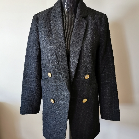 Another Story Black Black Blazer Size medium
